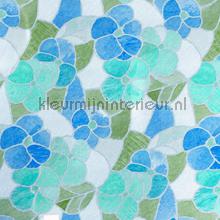 Blauwe bloemen lamina adhesiva DC-Fix para ventanas esttico 