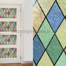 Gekleurde ruit lamina adhesiva Patifix para ventanas esttico 