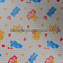 Gele en blauwe beertjes plakfolie DC-Fix behang 