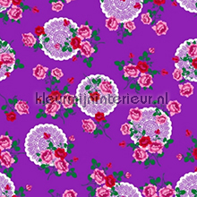 Flower and Ornament Purple feuille autocollante Gekkofix Gekkofix collectie 12606