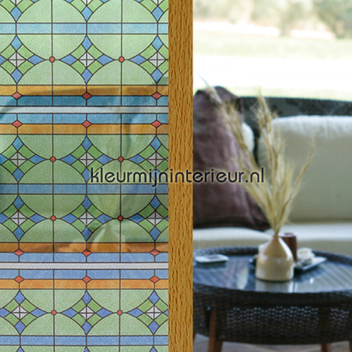 Zeer stevige kwaliteit Glas in lood raam plakfolie 61450-0019 Abbey Interieurvoorbeelden plakfolie Lineafix