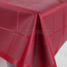 grote rode ruiten tafelzeil Teflon Gecoat Jacquard Kleurmijninterieur