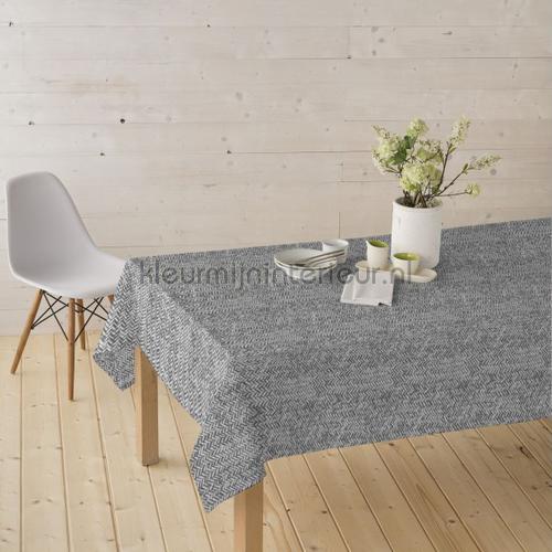 grijze wol tafelzeil Teflon Gecoat Jacquard Kleurmijninterieur