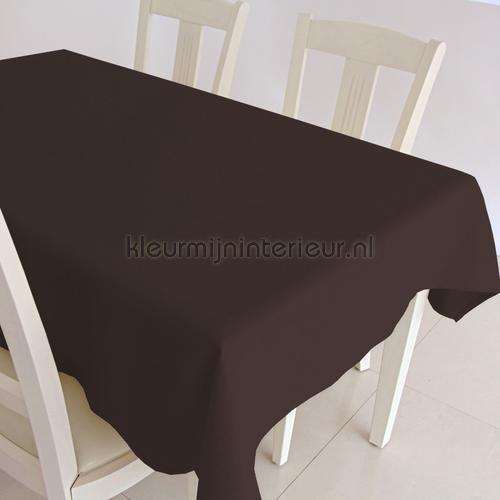 donkerbruine uni table covering plain colors Kleurmijninterieur