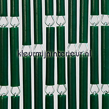 Donkergroen fly curtains wood look 