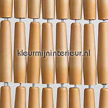 Luxe beige recht vliegengordijnen houtlook kunststof 