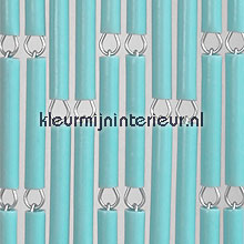 Turquoise vliegegurdaine plestic hulze uni 