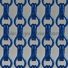 Aluminium donkerblauw tende per porte pvc lamel 