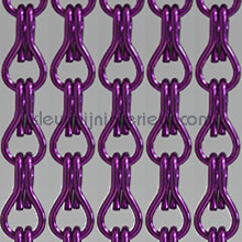Aluminium paars fly curtains synthetic thread 