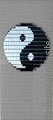 Yin Yang cortinas de tiras canutillo PVC motivos