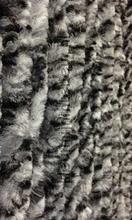 Kattenstaart zwart wit gemeleerd cortinas antimoscas pvc lamel 