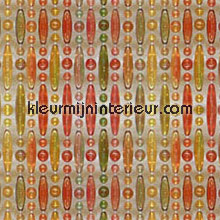 Koral kleurenmix verspringend fly curtains Room set photo's 