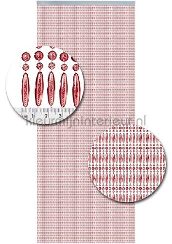 koral transparant rose recht rideaux de porte perles Kleurmijninterieur